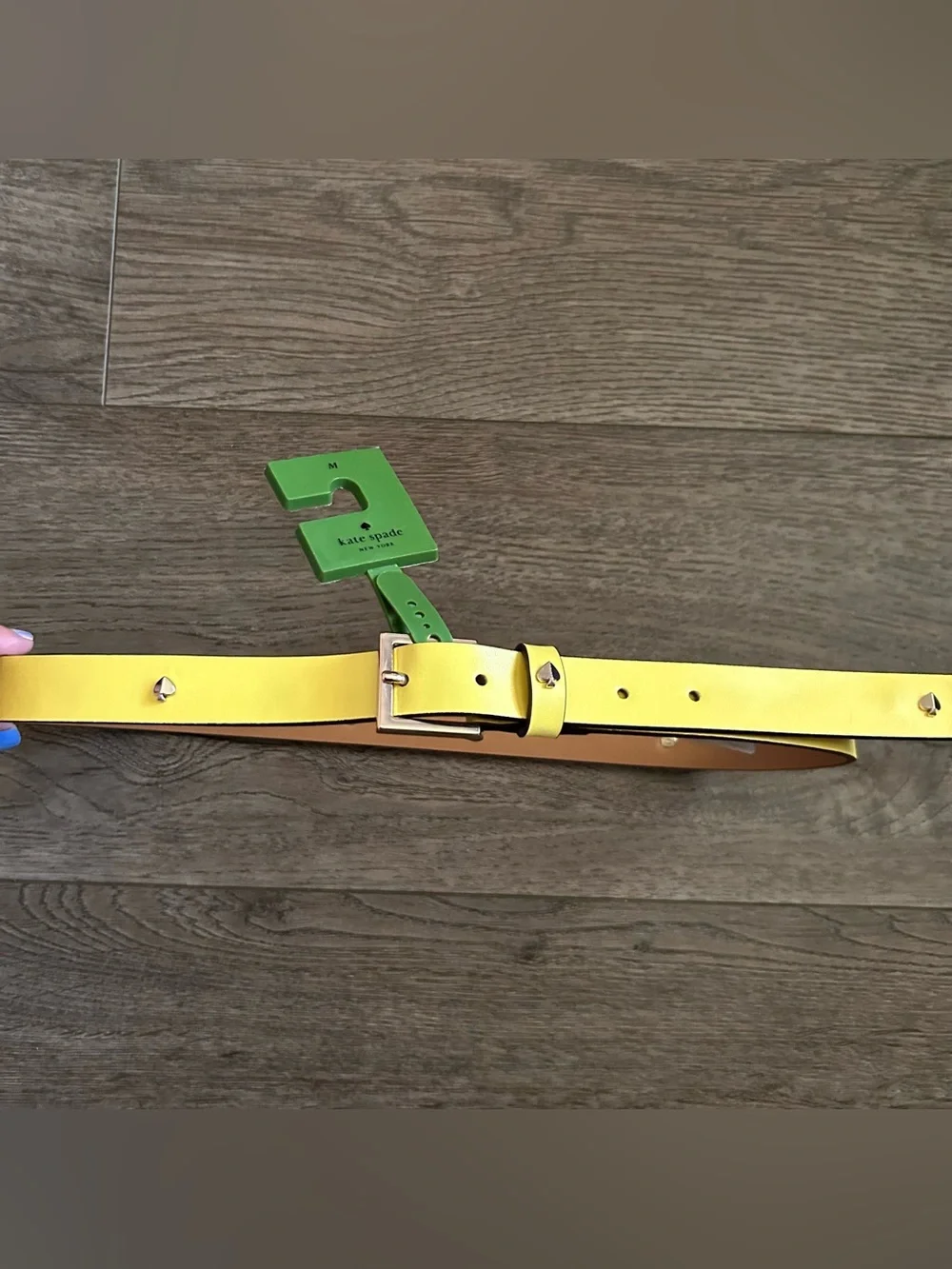 NWT Kate Spade New York Studded Spade Leather Belt Size Medium